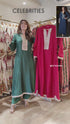 Sabya Red Long Kurta with Pant - Jacquard Silk
